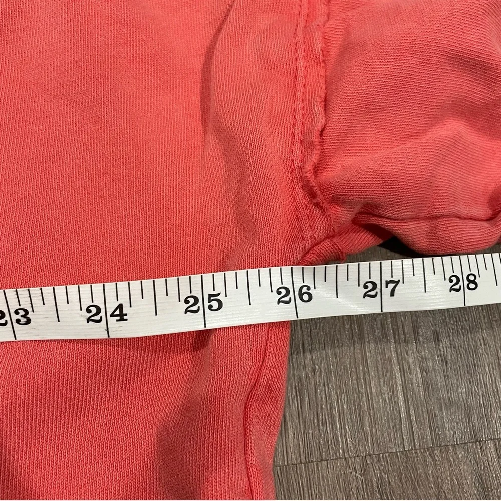 Pilcro Kamrie Pieced Popover Top Red Coral Size Large Oversized Sweatshirt - Picture 10 of 13